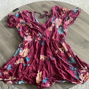 multicolored flower romper